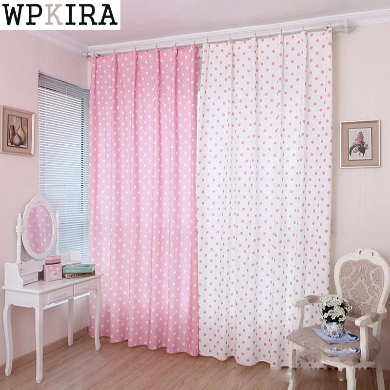 

small dot pattern curtains soft solid room darkening curtain girls bedroom curtains cloth tulle custom made 122&30