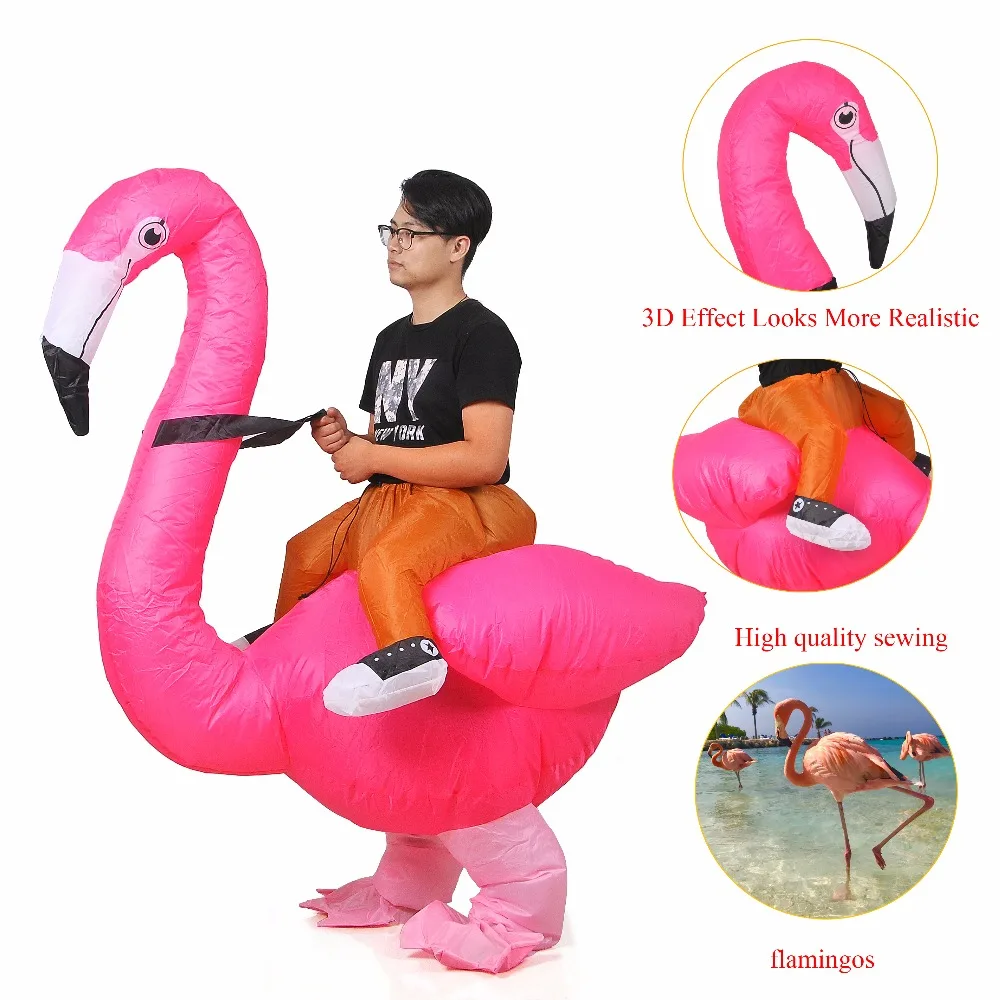 Inflatable Flamingo Anime Costume Party Halloween Costume for Women Man