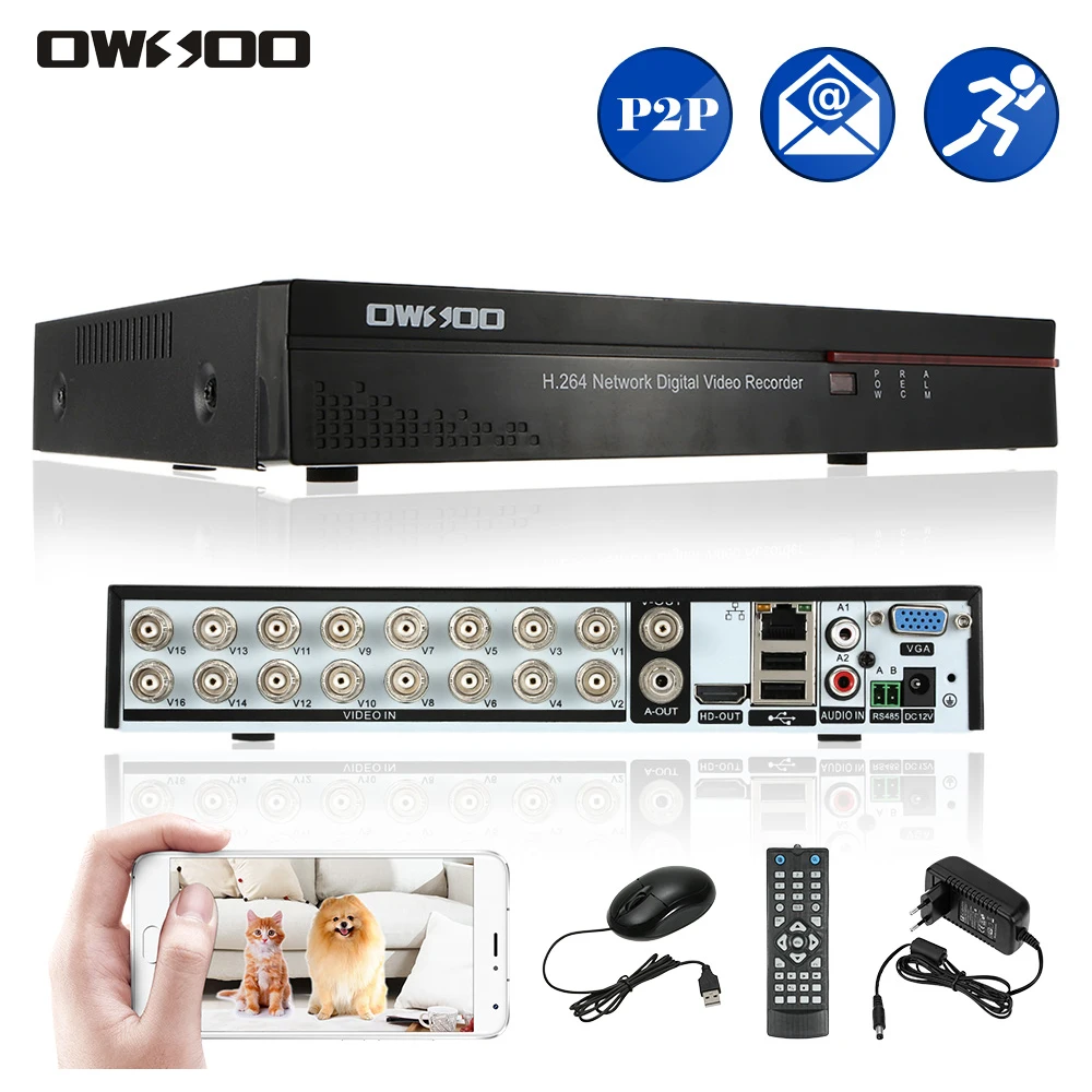 OWSOO 16CH DVR Full CIF Surveillance Video Recorder H.264 ...