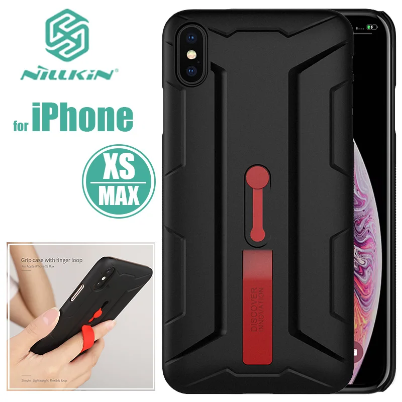for iPhone XS Max Case Nillkin Grip Case with Loop Armor Protective