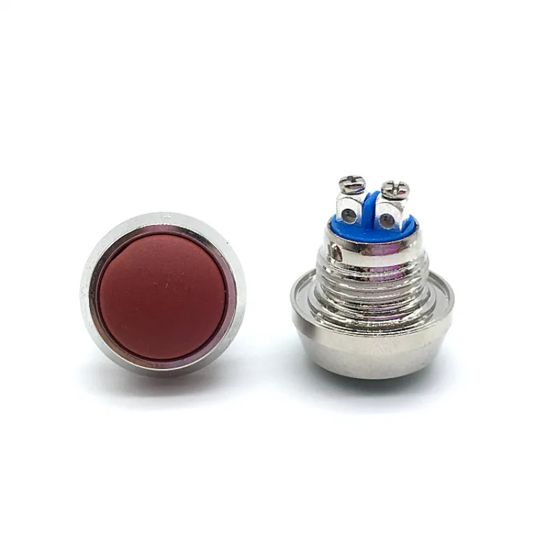 1 шт. 12 мм водонепроницаемый мгновенный 1NO куполообразная Кнопка Винт переключения ног самосброса Кнопка глинозема черная кнопка 5 цветов