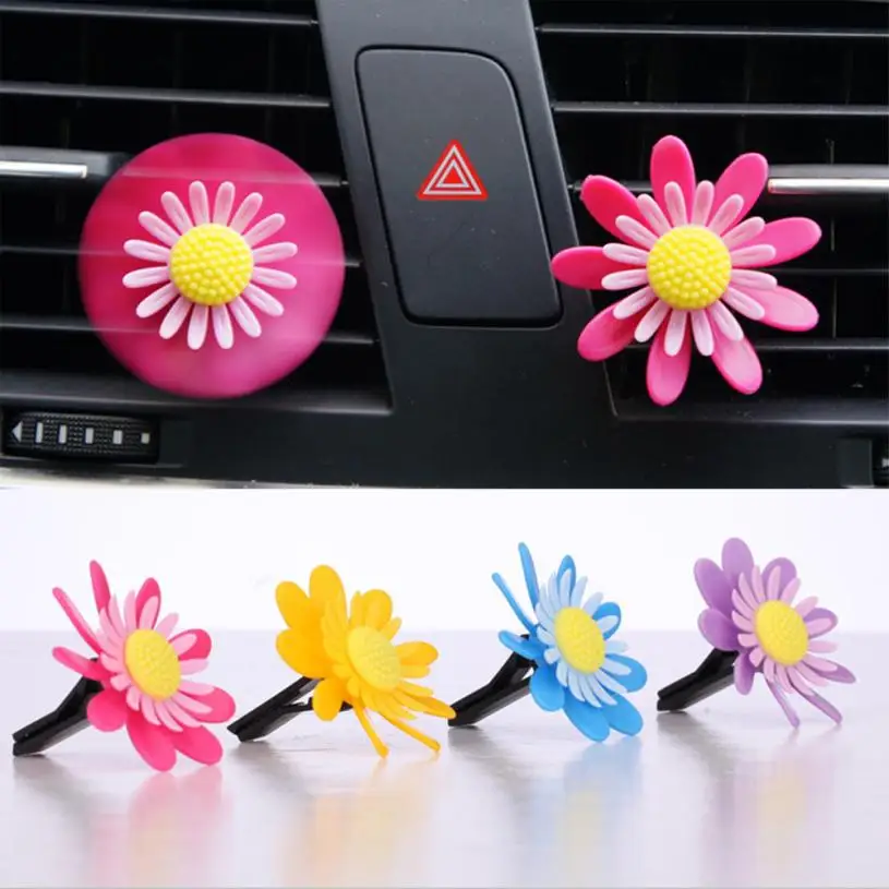 2 шт. автомобильный мультифлора цветок воздуха на выходе Ароматные Духи клип поворачивать освежитель диффузор 1 сентября