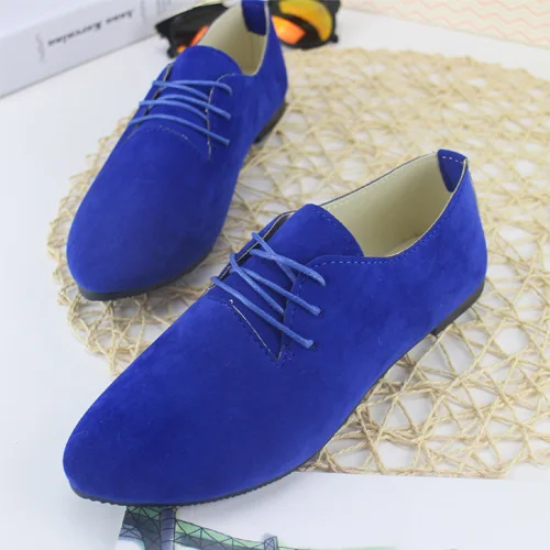 Shoes Woman  Candy Color Women Shoes Plus Size Flats Shoes Woman Lace-up 2019 New Spring Autumn Ladies Shoes Zapatos Mujer