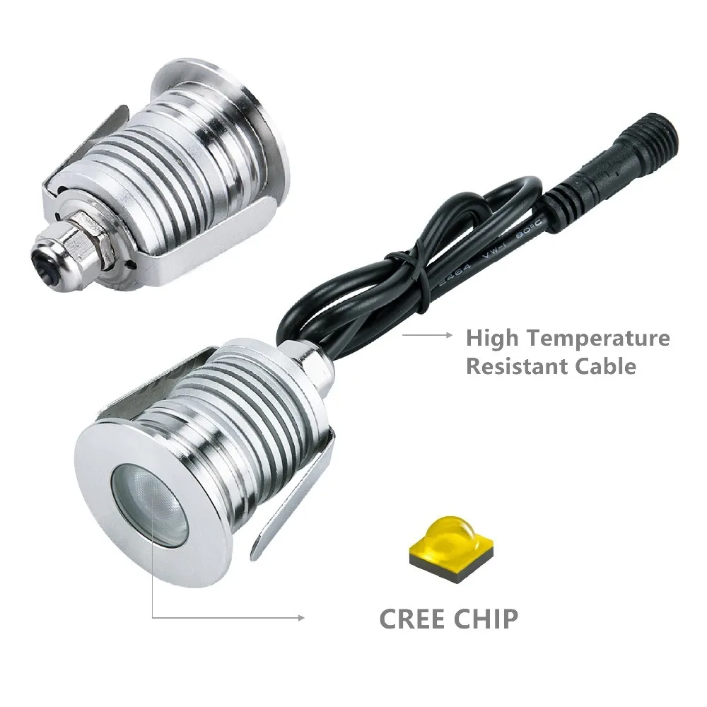 1W 3W LED Deck Light,  12v IP67 Waterproof Lighting, Buried Lamps, Outside Recessed Stair Bulbs,  Underground Lamp, LED Floor Light,  Wall Spotlight-29
