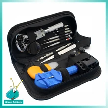 Reloj reloj de reparación juego de herramientas kit de herramientas 13 unids/lote, Caja de Reloj de la batería Abridor Enlace Pasadores Remover Destornilladores para relojero