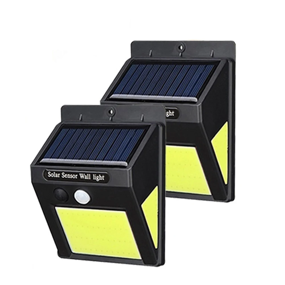 Прочная уличная лампа датчик движения Солнечная COB 60LED 8 Вт водонепроницаемая лампа безопасности наружная садовая лампа управляемая лампа для дома