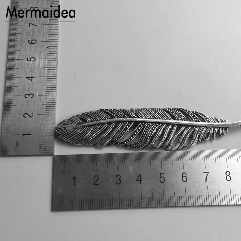 Подвеска с черными перьями модное ювелирное изделие серебряным покрытием в