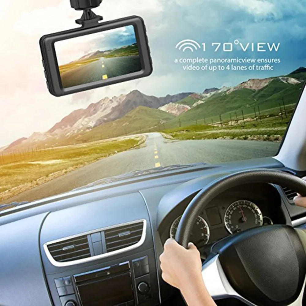 1080P WiFi Car 3.0 inch Camera DVR Video Dash Cam Recorder Monitor Night Vision 145C APP for Android / iPhone