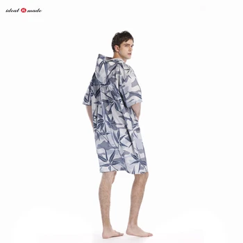 

2019 spring offer! SportFun brand new digital printing hooded suede surf poncho for both men and women