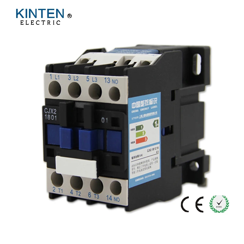 AC Contactor Motor Starter Relay (LC1) CJX2 1801 3P+NC 220/380V Coil 18A 7.5KWin Contactors
