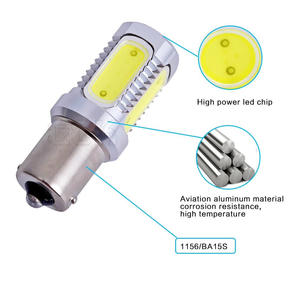 Автомобильный светильник s 2x супер яркий белый ba15s 1156 7,5 Вт светодиодный SMD 1156 светодиодный светильник Ba15s светодиодный S25 P21W обратный светильник лампочка