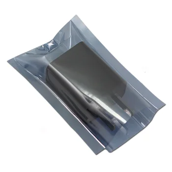

200pcs/lot Open Top Anti-Static Shielding Plastic Bag Flat Pouch For Electronics Heat Seal Anti Static ESD Pack Bags 6 Size