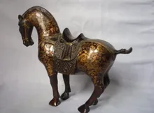 Rare Qing Dynasty Bronze Horse Statue/ Sculpture Free shipping