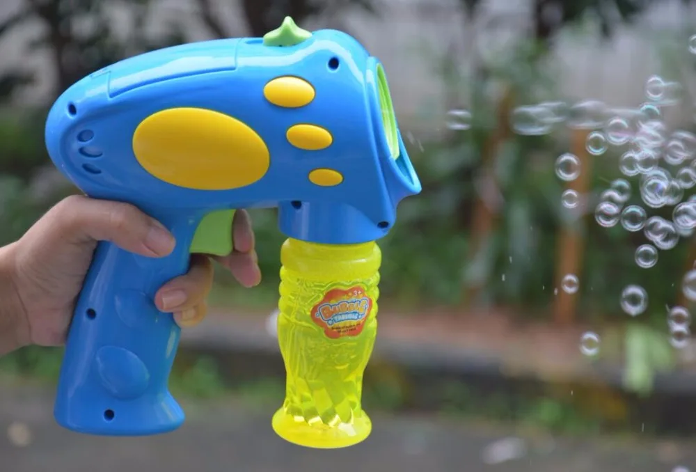 CIKOO Electric Bubble Gun Children Water Blowing Toy Blowing Wubble Bubble Gun Play Games