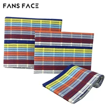 

FANS FACE African Engagement/Wedding Stripe Gele Headtie Nigeria Headtie For Women Clothing Fabric High Quality 2017 fabric/lace