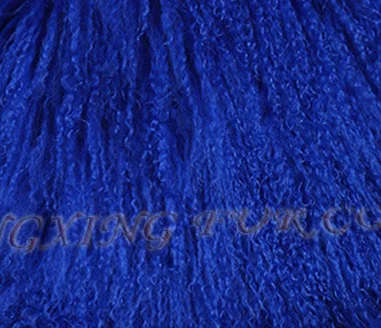 CX-D-12 Европейский Стиль Мода против скольжения стул монгольский мех ягненка круглый чехлы - Цвет: Синий