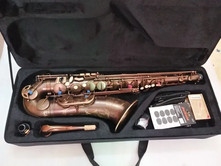 

Franch 95% Copy MARK VI Tenor Saxophone Antique copper Sax B(b) Professional saxophone Super Play Sax Mouthpiece With Case