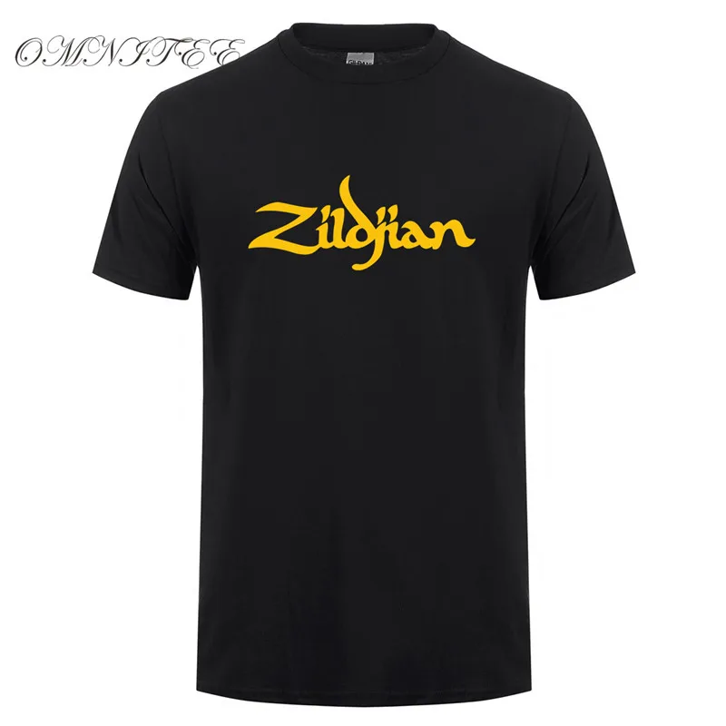 Летняя новая мужская футболка Zildjian с принтом мужские хлопковые футболки