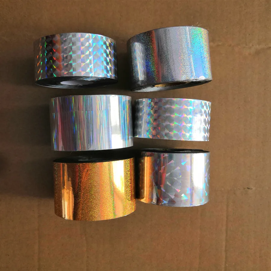 

2rolls Samples hot stamping foil holographic foil hot press on paper or plastic meterials heat transfer film 3cm or 5.5cm x 120m