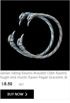 Sanlan viking Ravens браслет один Воронов hugin and munin Raven языческие браслеты и браслеты мужские Ворон Викинги скандинавские