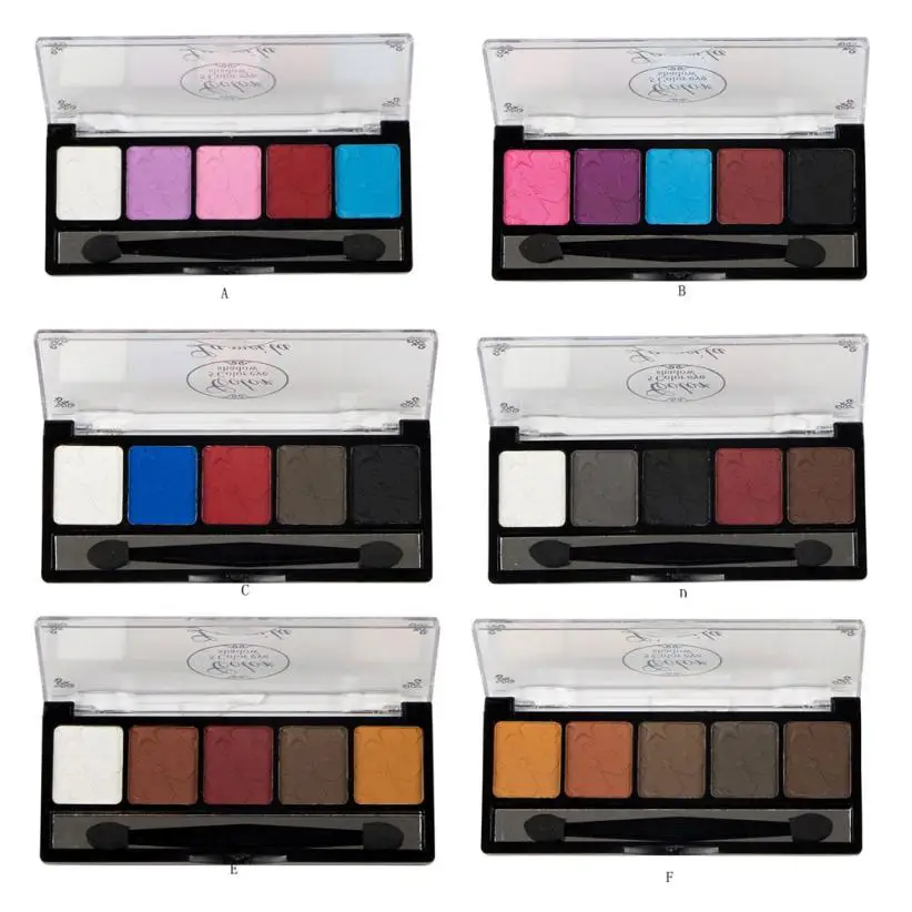 

5 Colors Eyeshadow Set Plate Makeup Eye Shadow Blush Color Plate Cosmetic Makeup Tools jan16