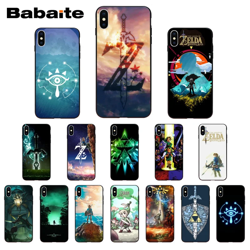 

Babaite The Legend Of Zelda Black TPU Phone Case for iPhone 7 8 plus 6 6sPlus X Xs Xr XsMax 5 5S SE 5c Cover11 11pro 11promax
