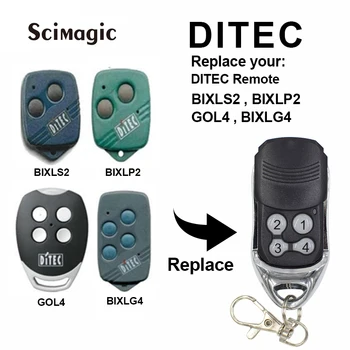 

DITEC GOL4 BIXLG4 BIXLP2 BIXLS2 Remote Control Rolling Code 433.92mhz Command Garage Ditec garage remote Gate Key Chain