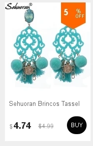 Sehuoran угол Boho серьги для женщин большой Pendients серьги Aretes Brincos заявления Модные украшения подарки ювелирный бренд