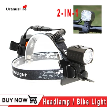 

USB Rechargeable XM-L2 LED Headlamp Front Bike Light 4 Modes LED Bicycle Cycling Headlight Alumium Alloy l2 Bicycle light Torch