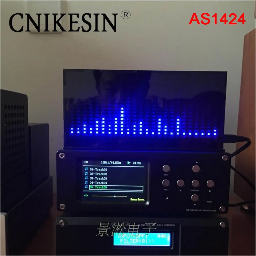 

CNIKESIN diy kit AS1424 professional music spectrum display LED level indicator electronic production kit MIC microphone sense