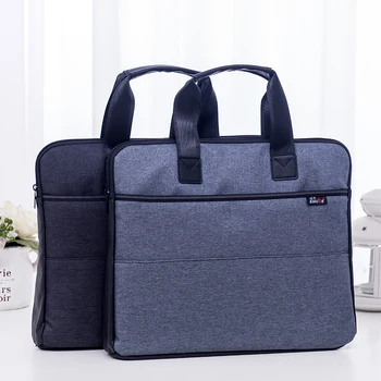 

Portable Document Bag A4 Zipper Cotton Cloth File Hand-held Briefcase Business Office Briefcase Files Folder High Capacity Tute