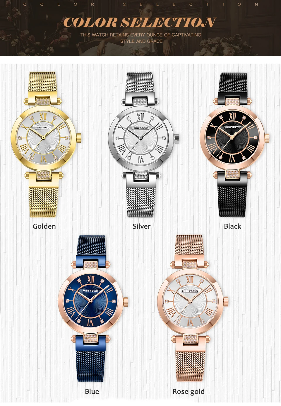 MINIFOCUS дамские Роскошные Брендовые женские часы водонепроницаемые модные часы для женщин дамские наручные часы Relogio Feminino Montre Femme