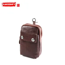 Мужские сумки из натуральной кожи, Европейская и американская мода, Ретро стиль, Воловья кожа, мужские карманы, кожаный ремень, карман