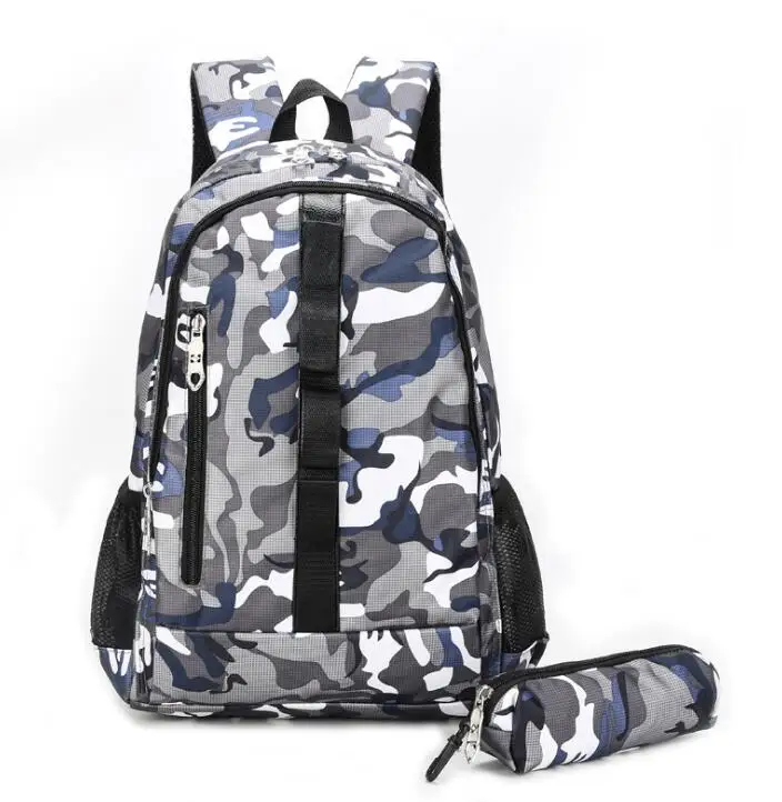 

New camouflage outdoor travel bag for men and women student backpack two-piece