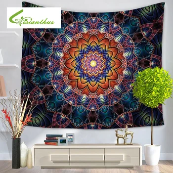 

Mandala Colored Wall Tapestry Printed Home Decorative Beach Shawl Tablecloth Window Curtain Yoga Mat Indian Bohemian Wall Carpet