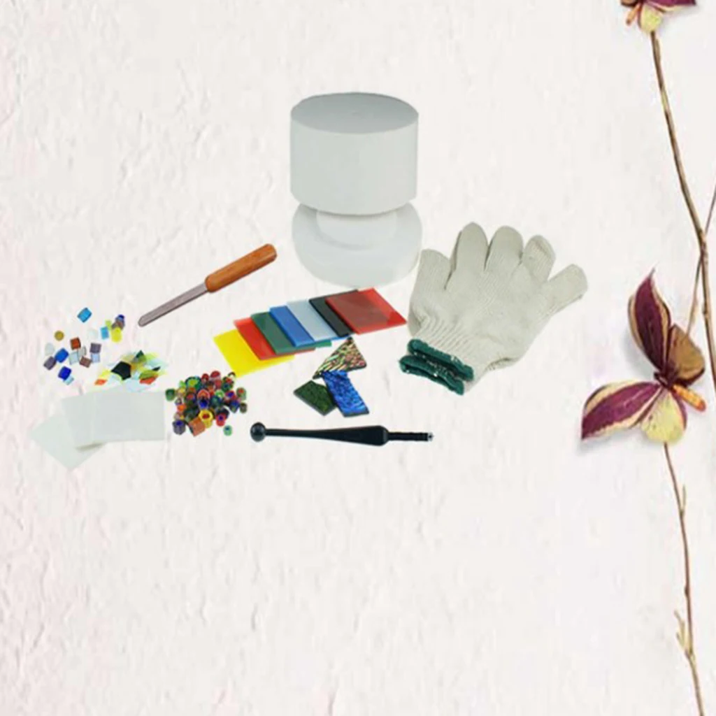 10pcs/Set Microwave Kiln Kit Glass Fusing Kit DIY Fusing Jewellery Pieces and Embellishments