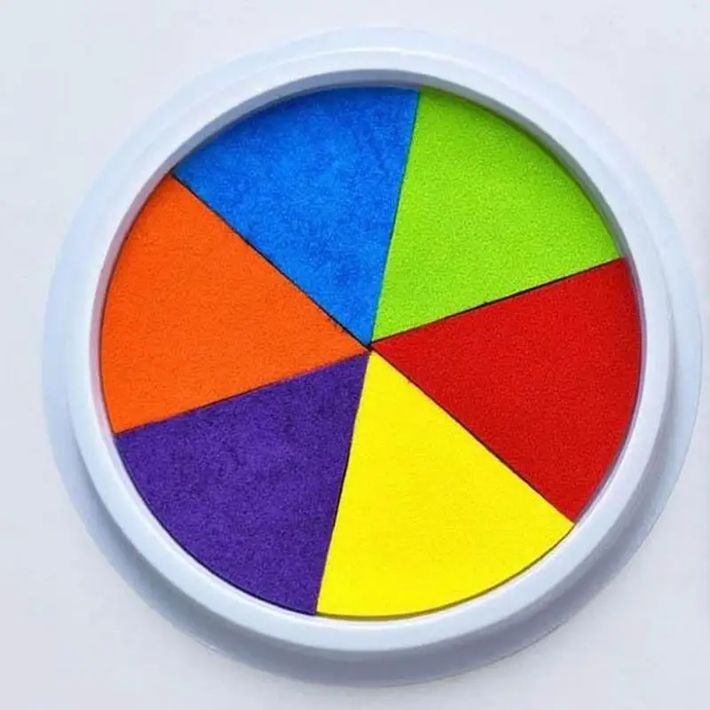 DIY Kids Finger Painting Drawing Toys Baby Funny Graffiti Multicolor Stamps Inkpad Toy Scrapbooking Vintage Crafts Toy #0911