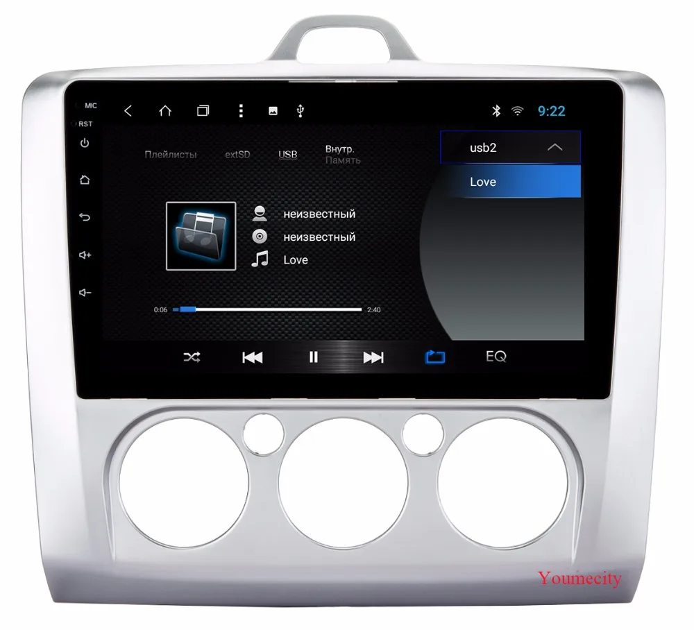 Cheap Android 9.0 Car dvd Player For Ford focus 2 3 2006 2007 2008 2009 2010 2011 IPS screen wifi+Radio 2GRAM Octa Core Video GPS 86