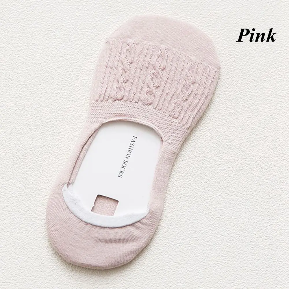 1 пара невидимых нескользящих коротких носков ярких цветов модные женские повседневные хлопковые дышащие носки-башмачки до лодыжки - Цвет: Pink 1