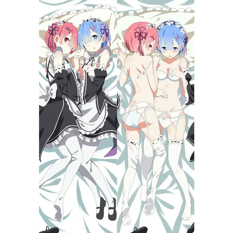 Новая японская сексуальная девушка аниме Re Zero Rem и Ram бросок милый отаку