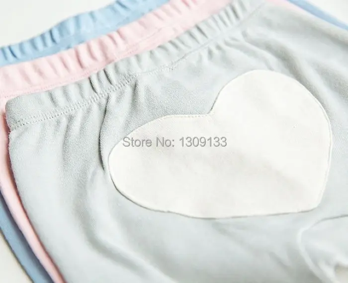 3 цвета, хлопковые подгузники для маленьких мальчиков и девочек, свободные короткие штаны с рисунком сердца