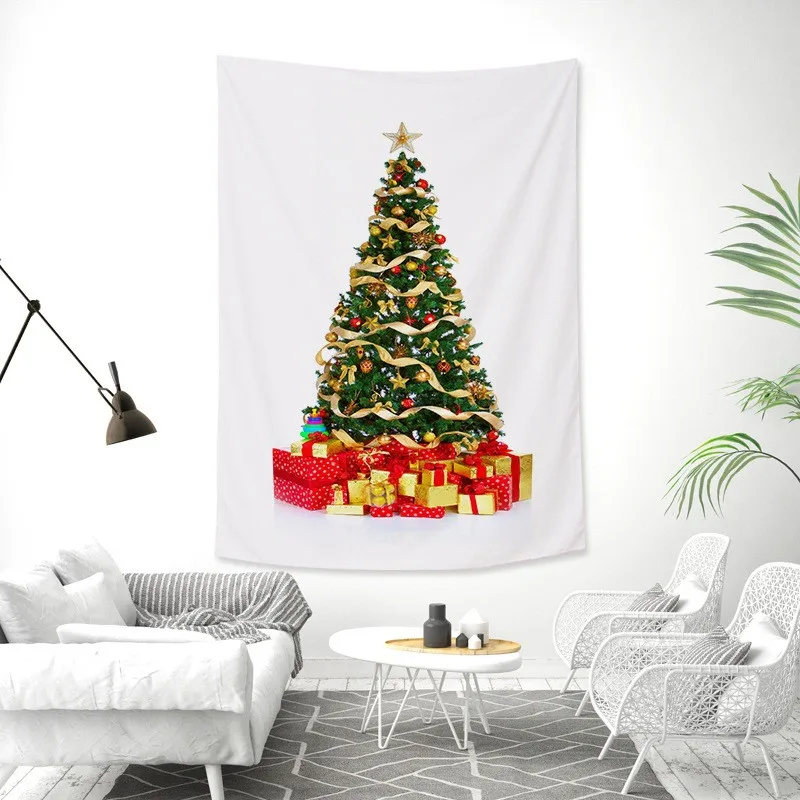 XYZLS Рождественская елка деко настенный гобелен Новогодняя спальня подвесная Ткань Xmas Joyous скатерть фоновый гобелен