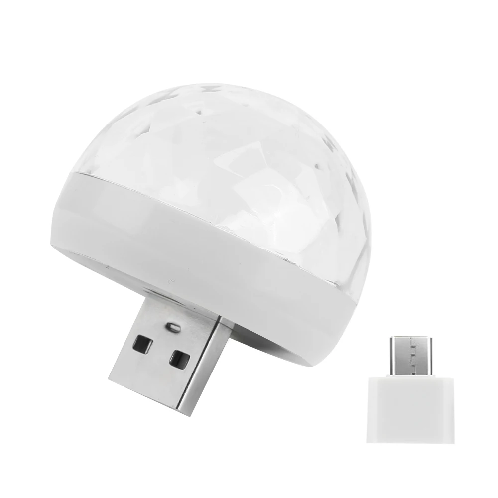 Мини портативное освещение для сцены Дискотека Android/huawei/Apple USB plug Удобный адаптер для соответствия dj light moving head