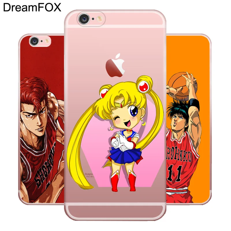 M554 Slam Dunk Sailor Moon Мягкий ТПУ силиконовый чехол для Apple iPhone 11 Pro XR XS Max 8X7 6 6S Plus 5 5S SE 5C 4 4S |
