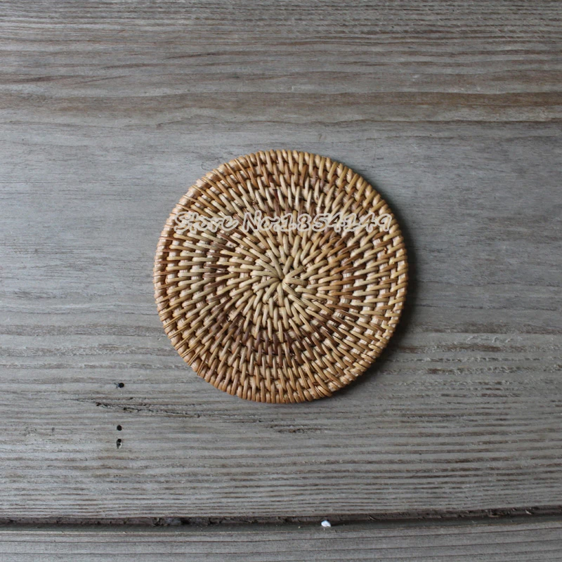 Handmade Chinese tea mats Rattan coasters saucer iron pot heat