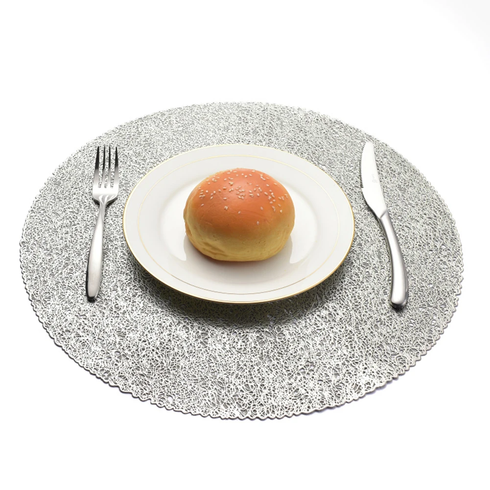 

Decorative Table Mat Pad Coasters Home Decor Round Place mat for Kitchen Christmas simulation PVC Table Mats