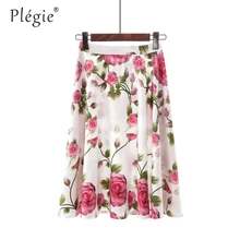 Plegie летние цветочные женские плиссированные юбки мода трендовая стильная миди юбки Повседневные Брендовые женские юбки дропшиппинг