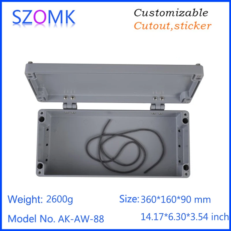 szomk electrical die casting waterproof aluminum enclosure project box electronic case (8)