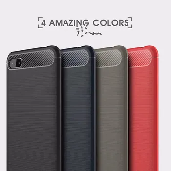 

50pcs/lot Business Case For Xiaomi MI Redmi 6A Carbon Fiber Brushed TPU Phone Back Case Cover For Xiaomi MI Redmi 6