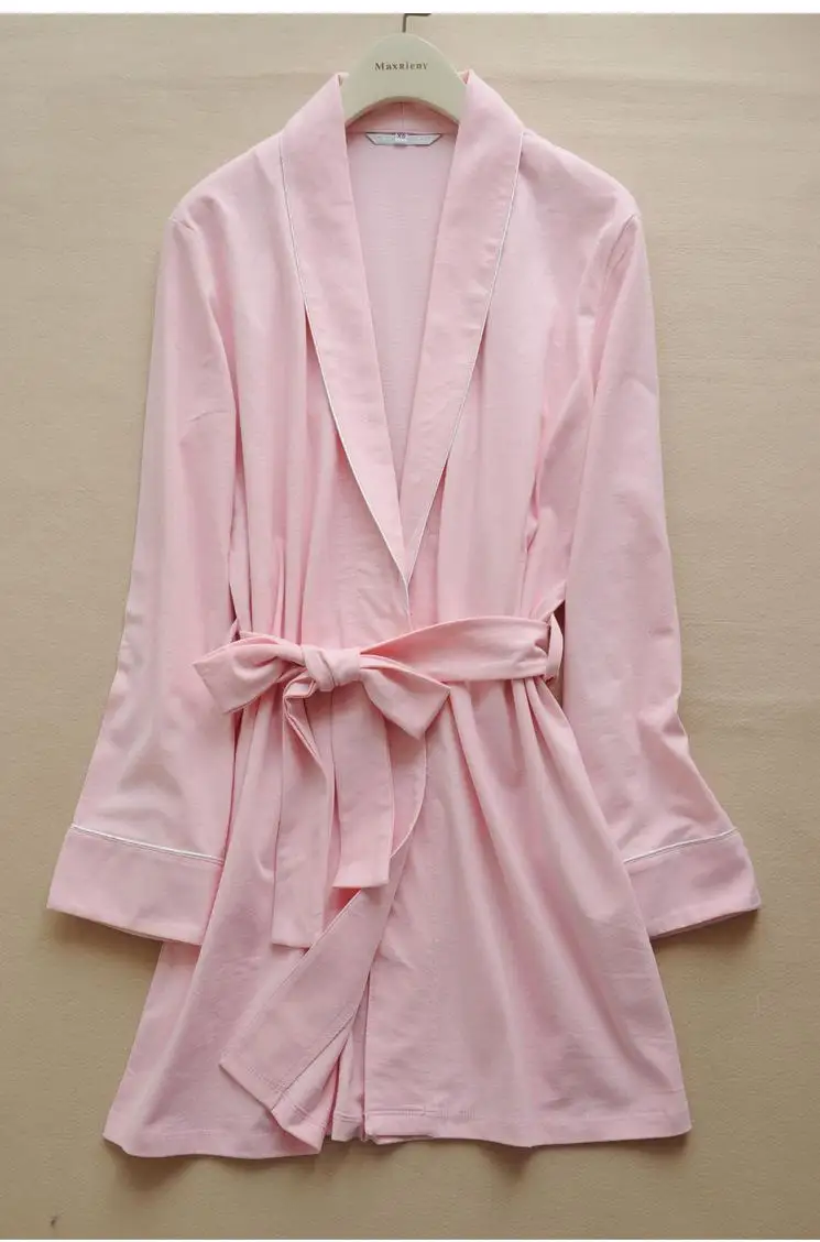 Cotton Robes For Women Cotton Bathrobe Nightwear Sexy night Dresses Robes For Longue Women Dressing Nightgowns